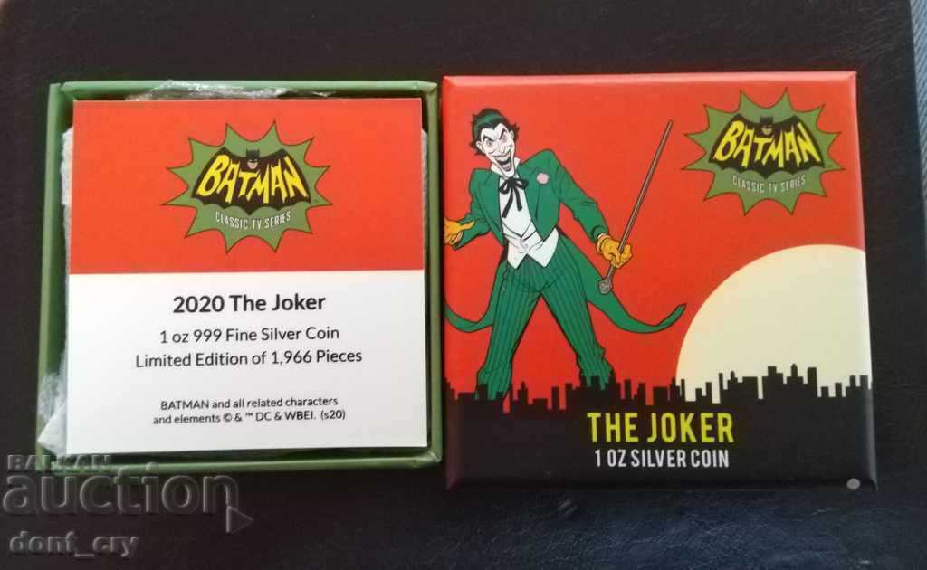 Silver 1 Oz Joker 2020 TV Series with price 200.00 BGN | € 102.26 Silver 1 Oz Joker 2020 TV Series with price 200.00 BGN | € 102.26