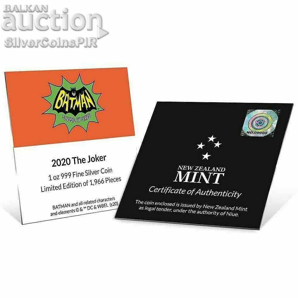 Silver 1 Oz Joker 2020 TV Series - 5 Silver 1 Oz Joker 2020 TV Series - 5