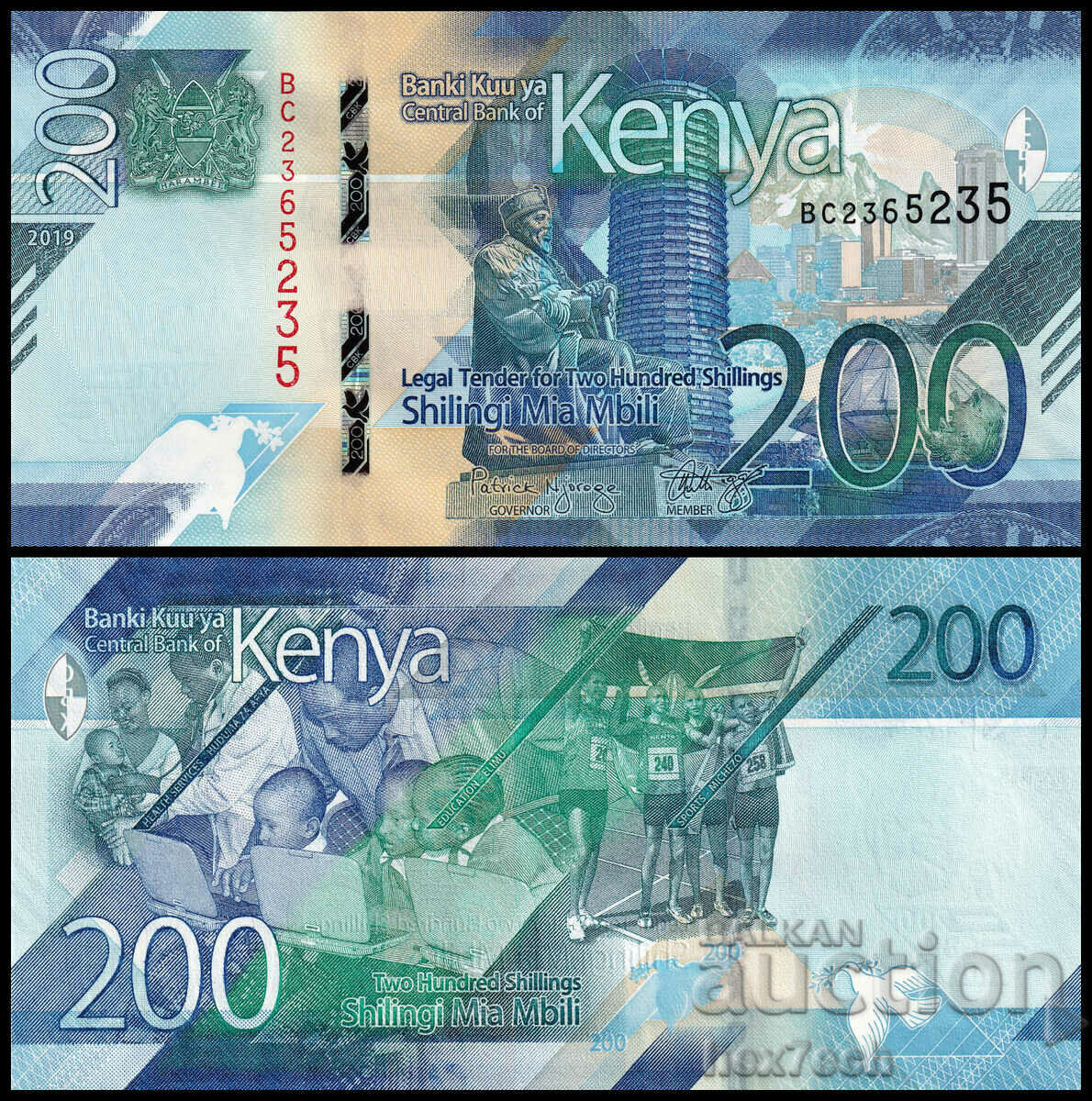 ❤️ ⭐ Κένυα 2019 200 σελίνια UNC νέο ⭐ ❤️