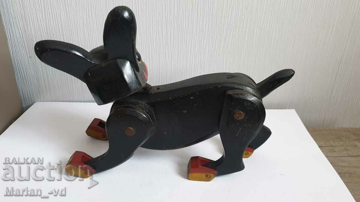 Old wooden toy dog - 5 Old wooden toy dog - 5