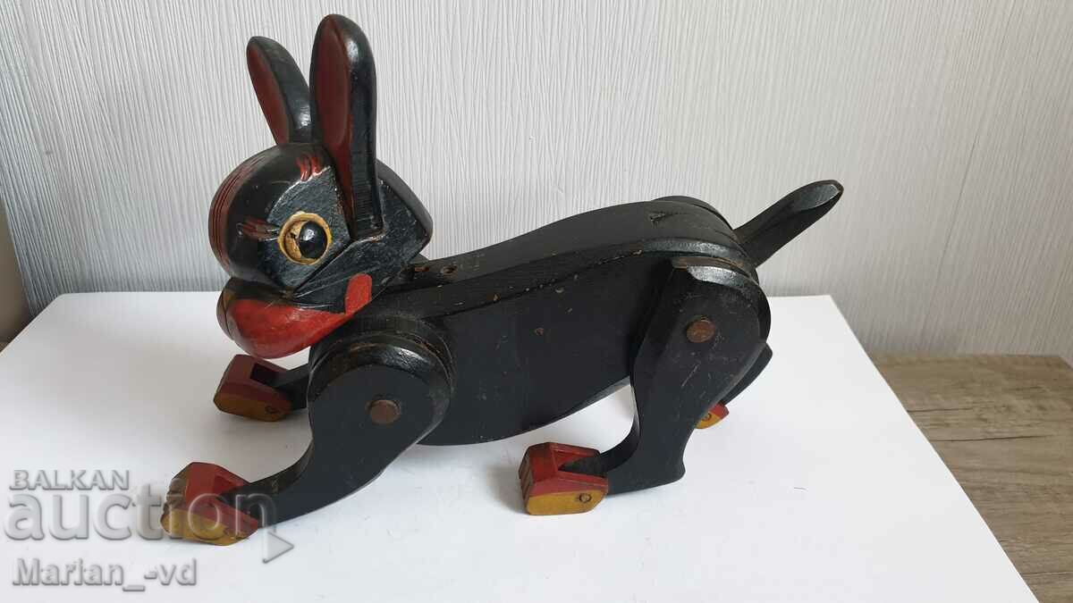 Old wooden toy dog - 6 Old wooden toy dog - 6