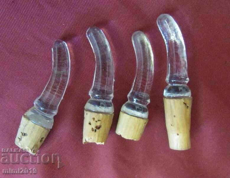 Auction  1900s Art Nouveau Secession Crystal Glass Bottle