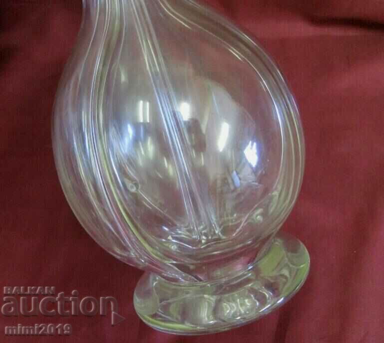 Delivery of 1900s Art Nouveau Secession Crystal Glass Bottle