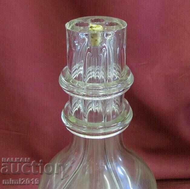1900s Art Nouveau Secession Crystal Glass Bottle - 5