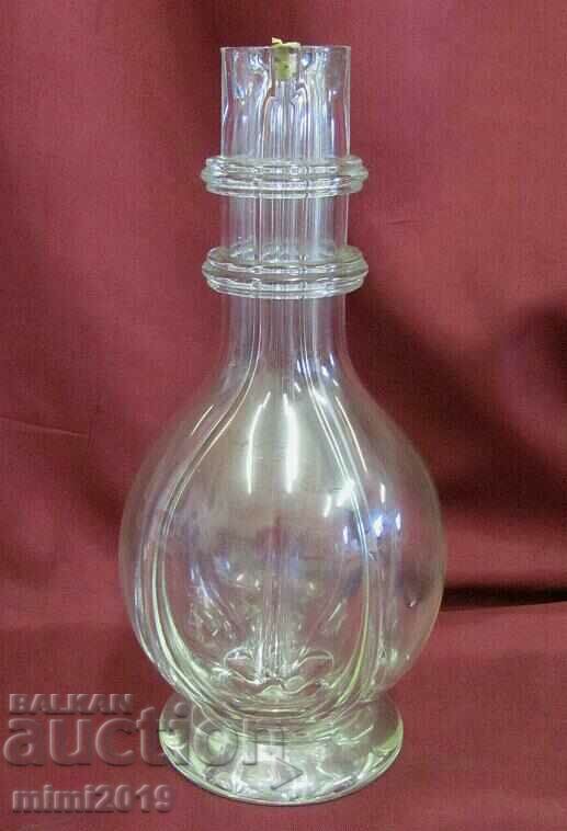 1900s Art Nouveau Secession Crystal Glass Bottle - 6