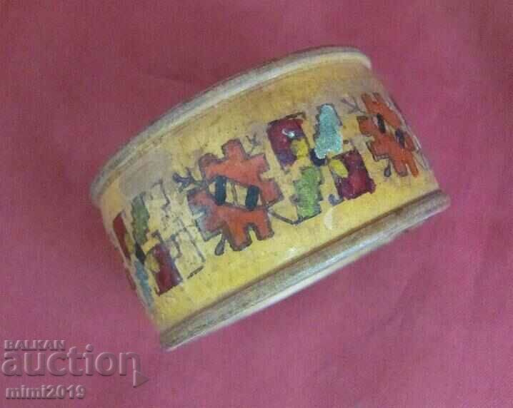 1900s Art Nouveau Wooden Napkin Ring - 5