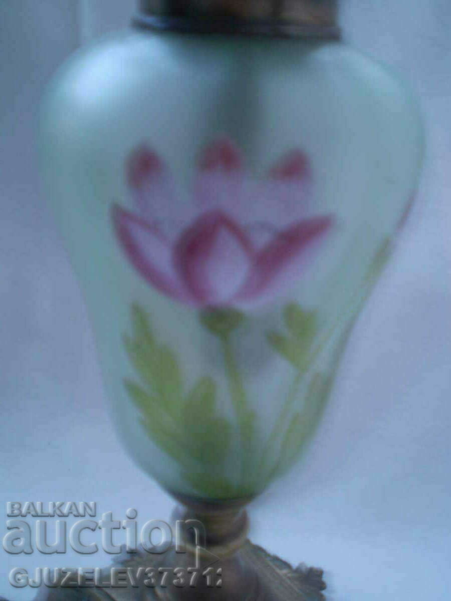 Lampă cu gaz pictată din secolul al XIX-lea Lampă antică cu ulei victoriană - 6 Lampă cu gaz pictată din secolul al XIX-lea Lampă antică cu ulei victoriană - 6