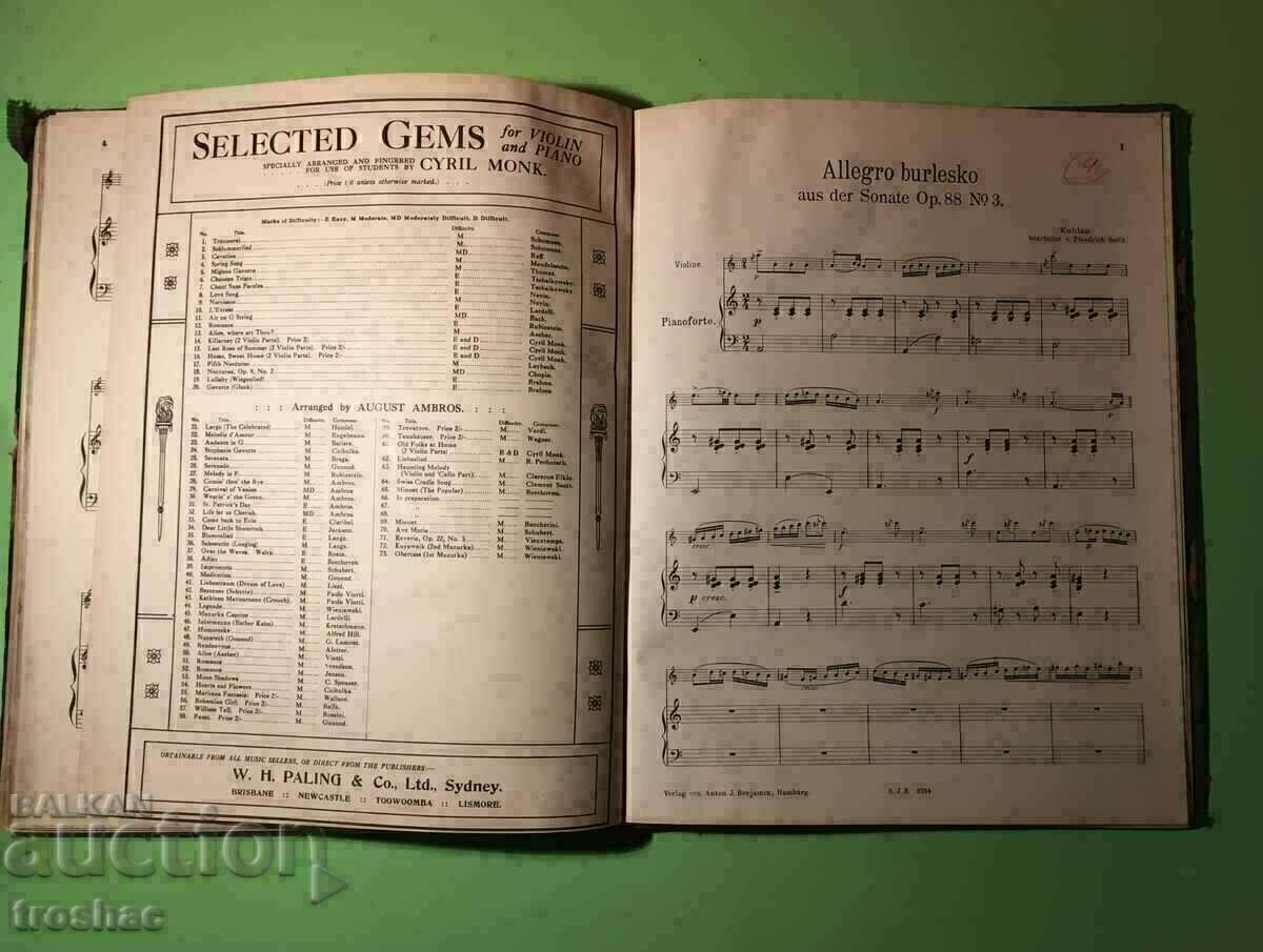 Very old and rare musical scores of world famous with price 25.00 BGN | € 12.78 Very old and rare musical scores of world famous with price 25.00 BGN | € 12.78