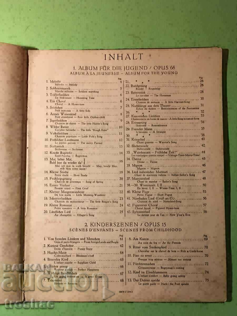 Licitație Partituri muzicale de epocă și RARE Antiqe Album für die jugen Licitație Partituri muzicale de epocă și RARE Antiqe Album für die jugen