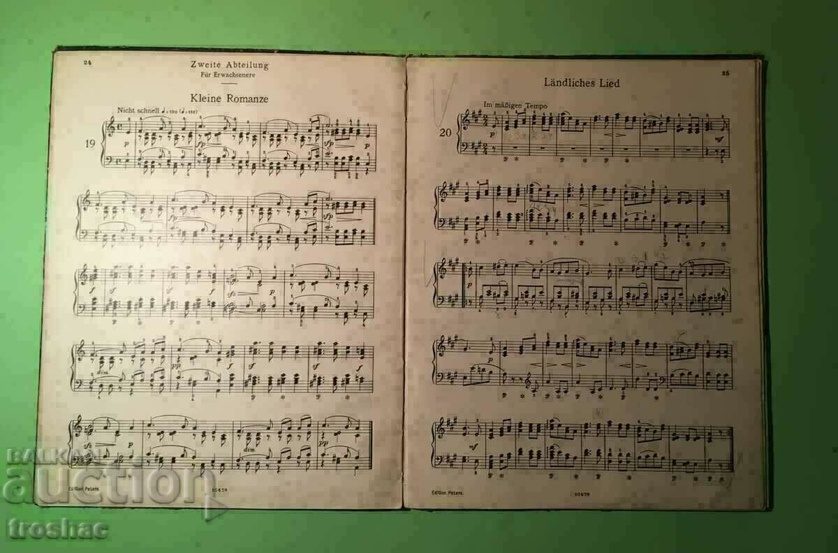 Partituri muzicale de epocă și RARE Antiqe Album für die jugen - 5 Partituri muzicale de epocă și RARE Antiqe Album für die jugen - 5