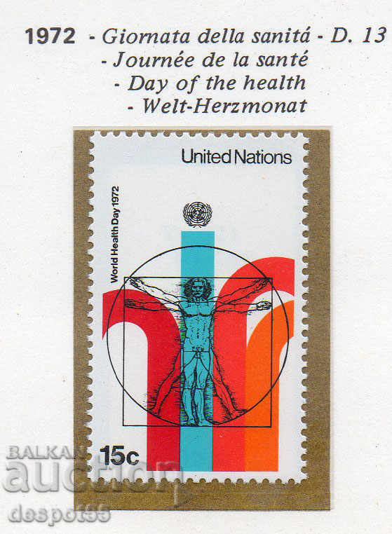 1972. United Nations - New York. World Health Day.