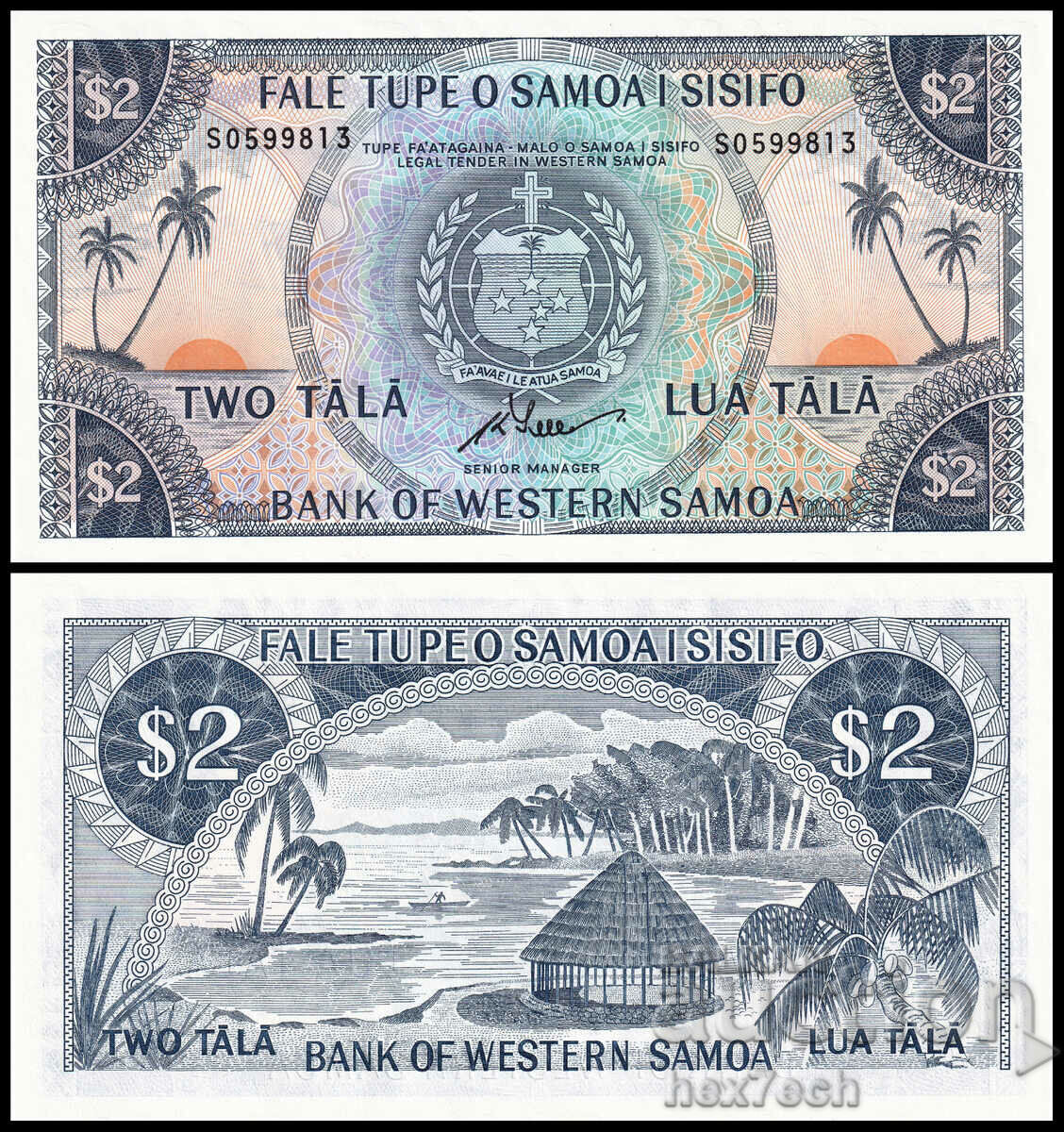❤️ ⭐ Western Samoa 1967-2020 2 tala UNC new ⭐ ❤️