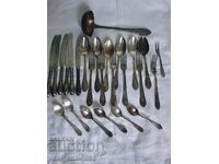 Set of silver plated utensils