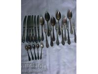 Set of silver plated utensils