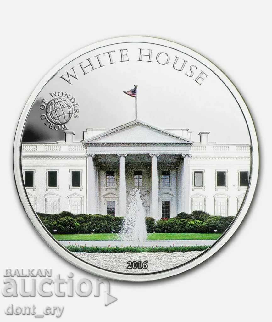 Сребро 5 Долара Белият Дом 2016 Палау