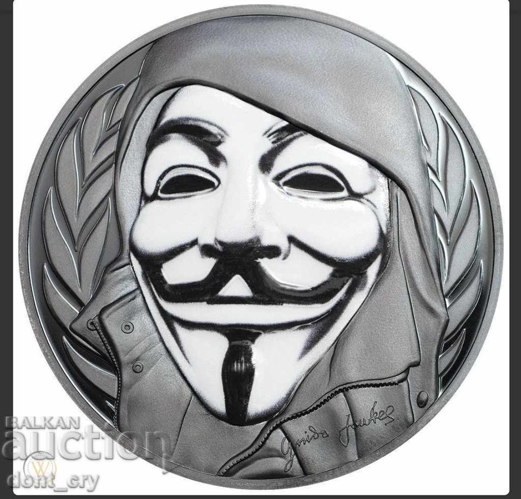 Argint 1 oz Anonymous - Vendetta 2016