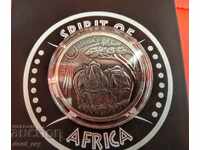 Сребро 1 oz Духът на Африка 2017 Носорог