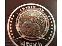 Сребро 1 oz Духът на Африка 2017 Бебе Носорог