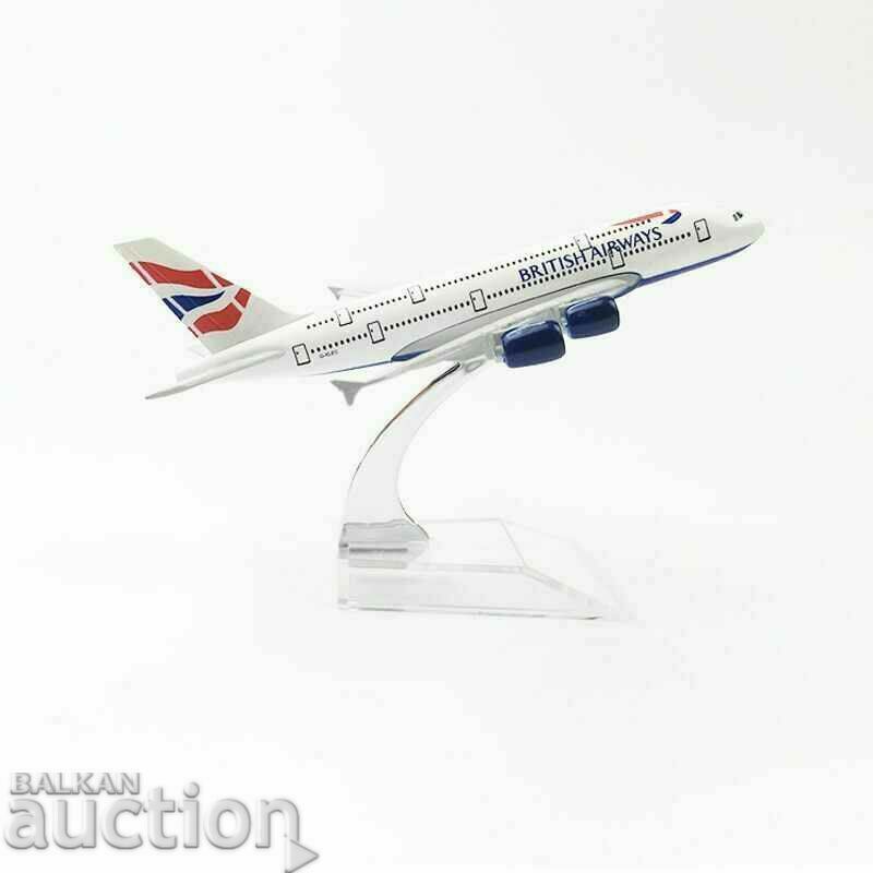 Еърбъс 380 самолет модел макет British Airways метален A380