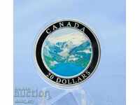 Сребро 1 Oz Скалите - Природни Чудеса Канада 2003