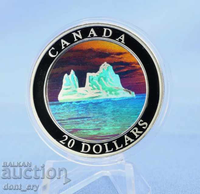Aisberg de argint de 1 oz - Minuni naturale Canada 2004