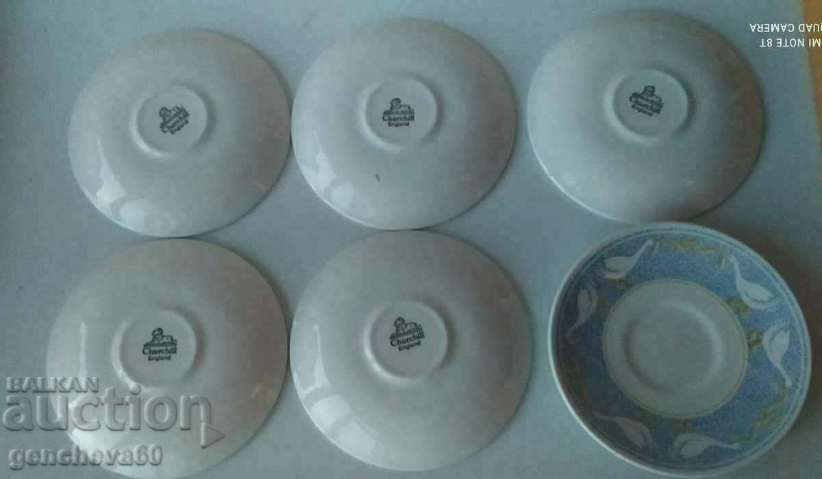 Ένα όμορφο σετ από vintage αγγλικά πιάτα Τσόρτσιλ με τιμή 40.00 BGN | € 20.45 Ένα όμορφο σετ από vintage αγγλικά πιάτα Τσόρτσιλ με τιμή 40.00 BGN | € 20.45