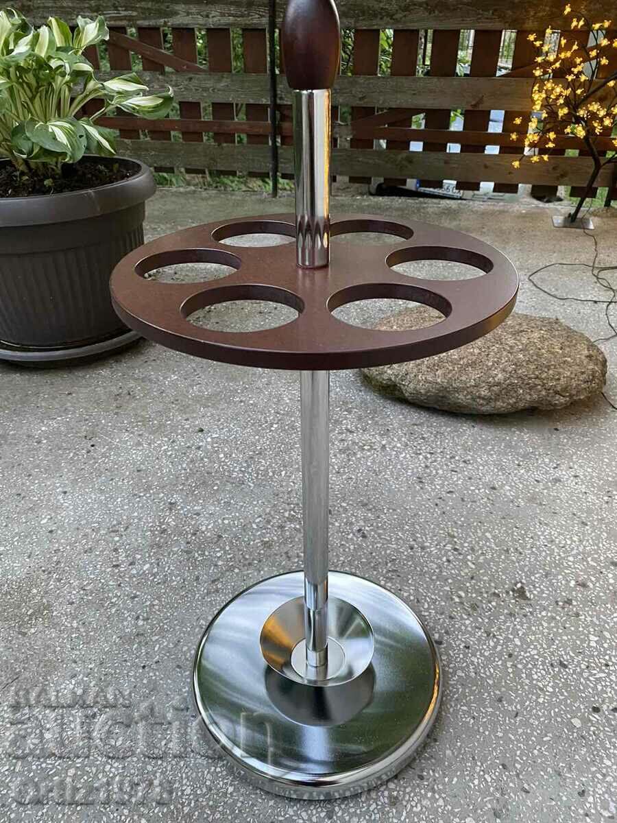 Massive Spanish umbrella stand in a modern style 3.5 kg Inox and wood