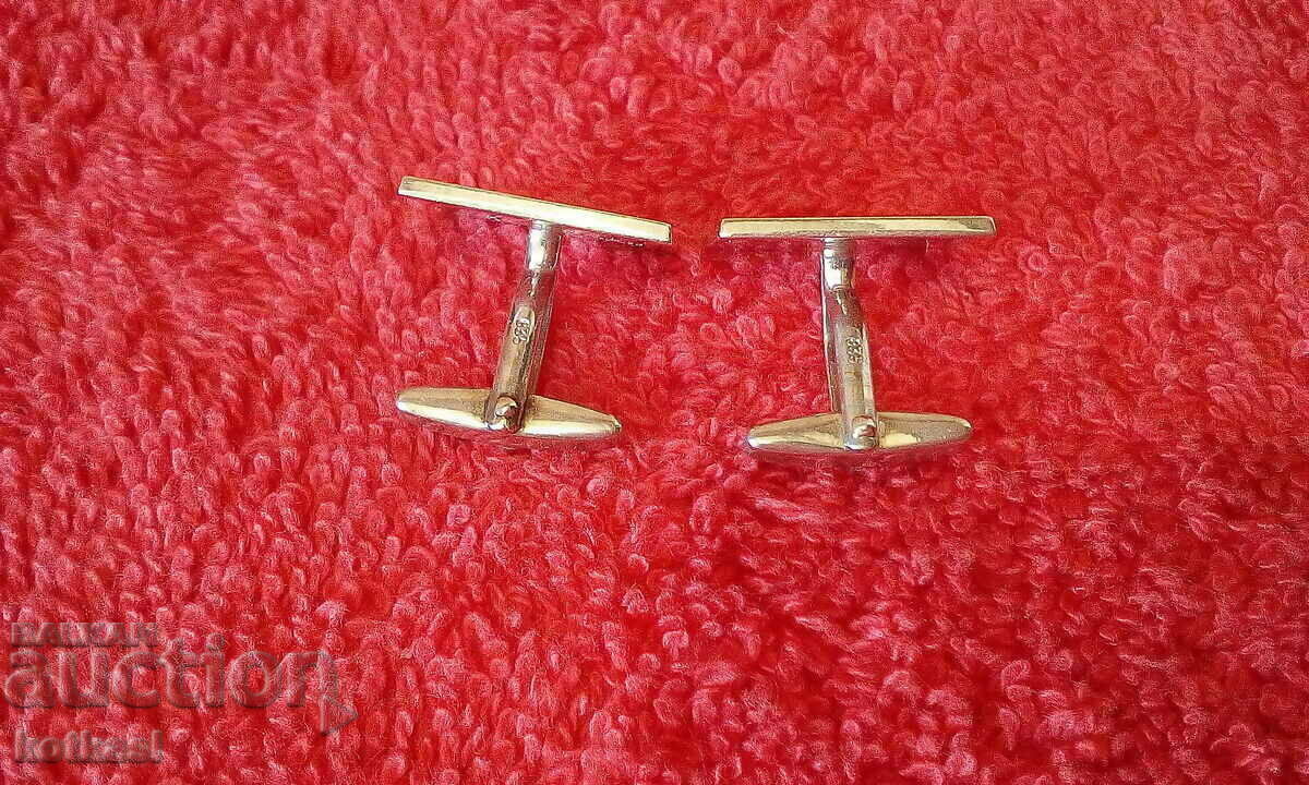 Auction  Old silver 835 cufflinks marked gilding