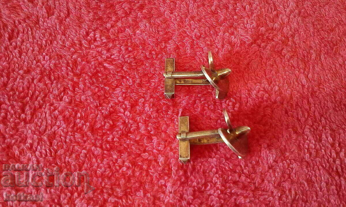 Доставка на Стари сребърни 800 ръкавели позлата витло перки моряк