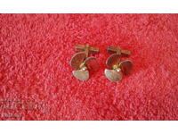 Butoni din argint vechi 800 aurit elice marinar