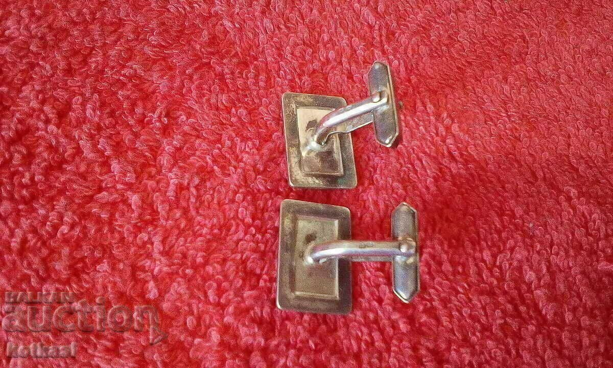 Auction  Old massive silver 835 cufflinks, hallmarks