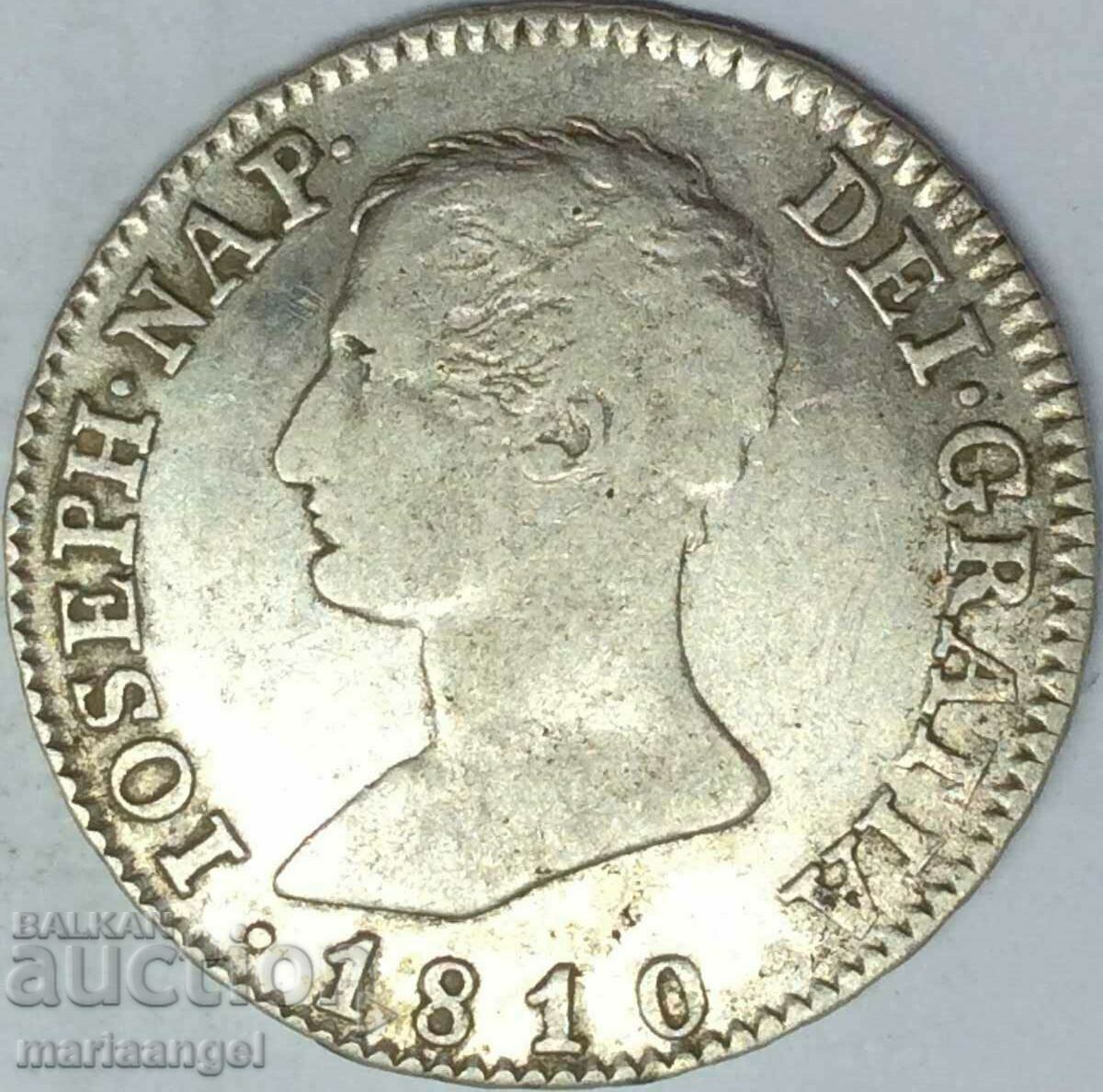 Jose Napoleon 4 Reales 1810 Spain Madrid Silver