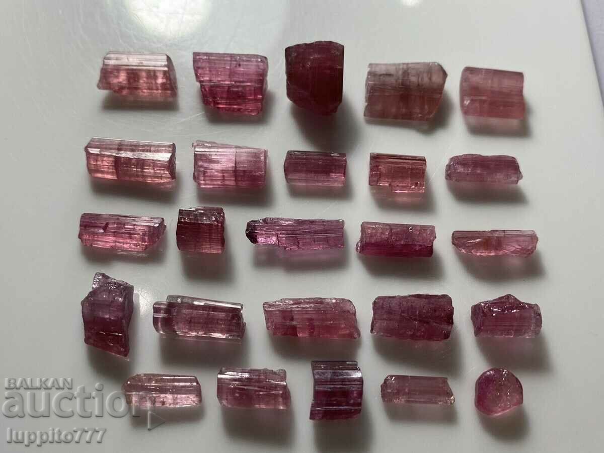 fațetă turmalină roz naturală calitate 100 carate 25 buc. lot