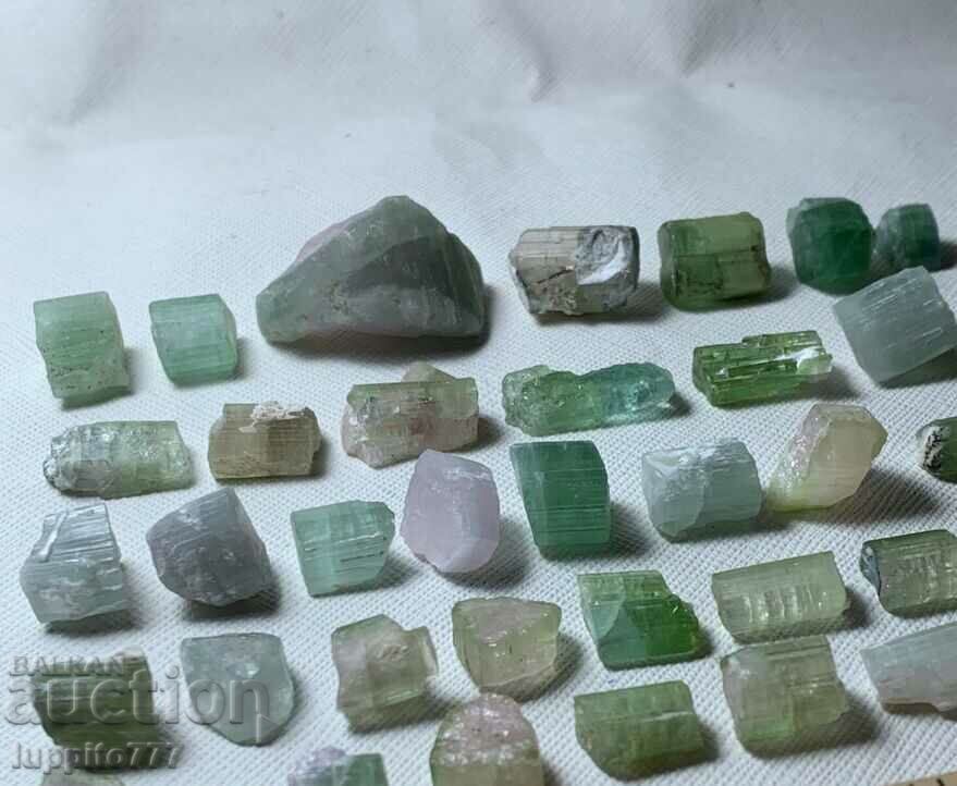 Auction natural green tourmaline facet quality 67 grams 40 pcs.+ lot Auction natural green tourmaline facet quality 67 grams 40 pcs.+ lot