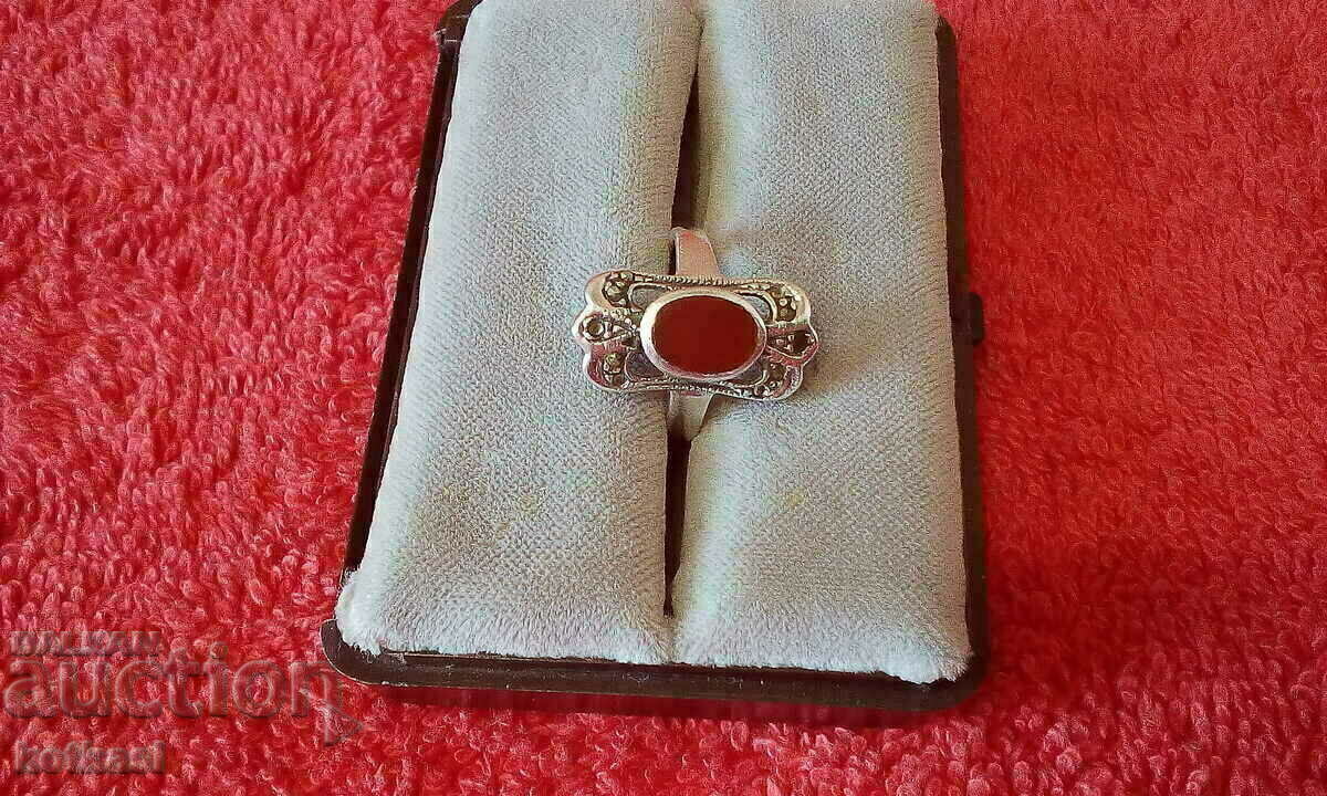 Delivery of Old silver ring semi-precious stones marking Delivery of Old silver ring semi-precious stones marking