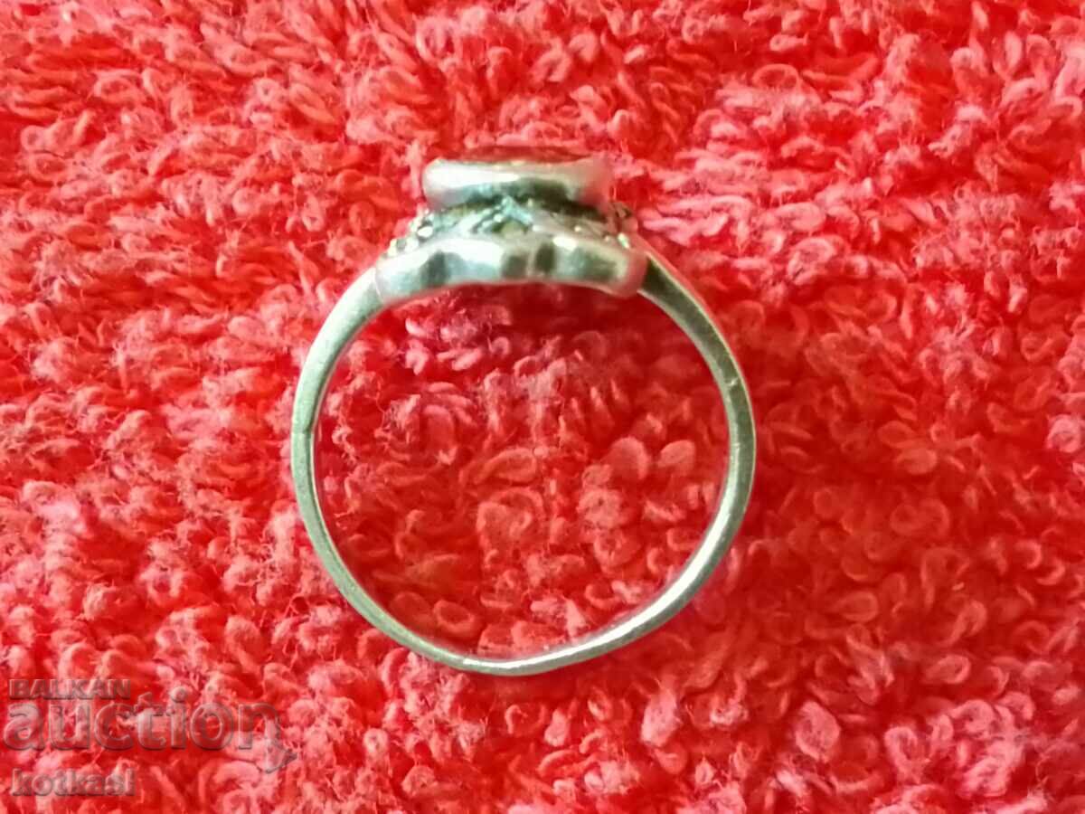 Σήμα παλαιού ασημένιου δαχτυλιδιού με ημιπολύτιμους λίθους - 5