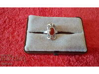 Inel din argint vechi marcaj cu pietre semipretioase