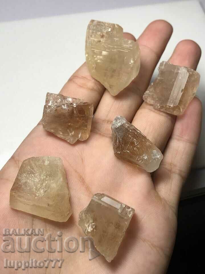 natural topaz lot 83 grams 6 pieces lot with price 765.00 BGN | € 391.14