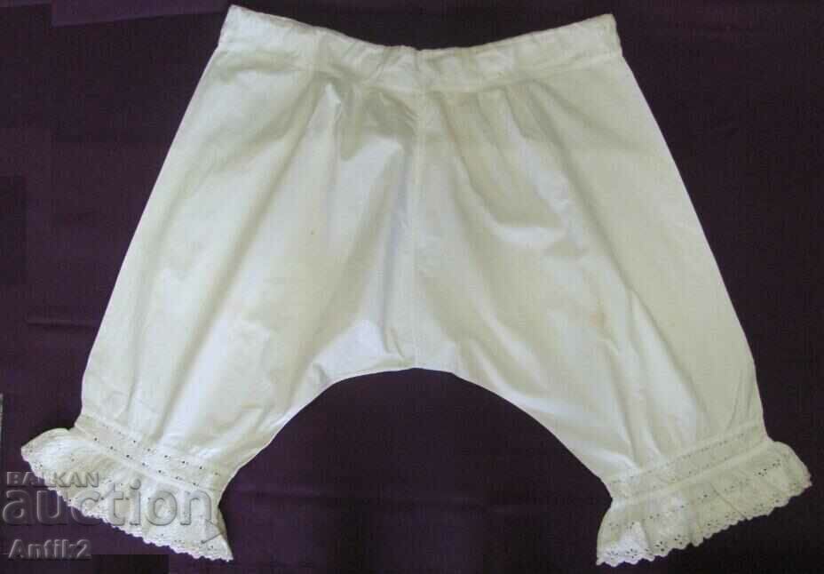 Old Women's Pants, White Victorian Style - 6