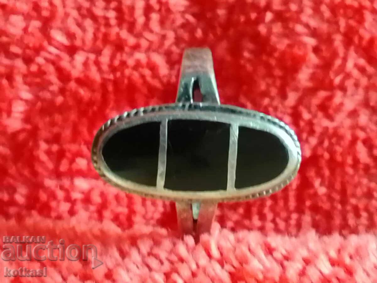 Аукцион Стар сребърен 925 пръстен полуск камъни маркировки