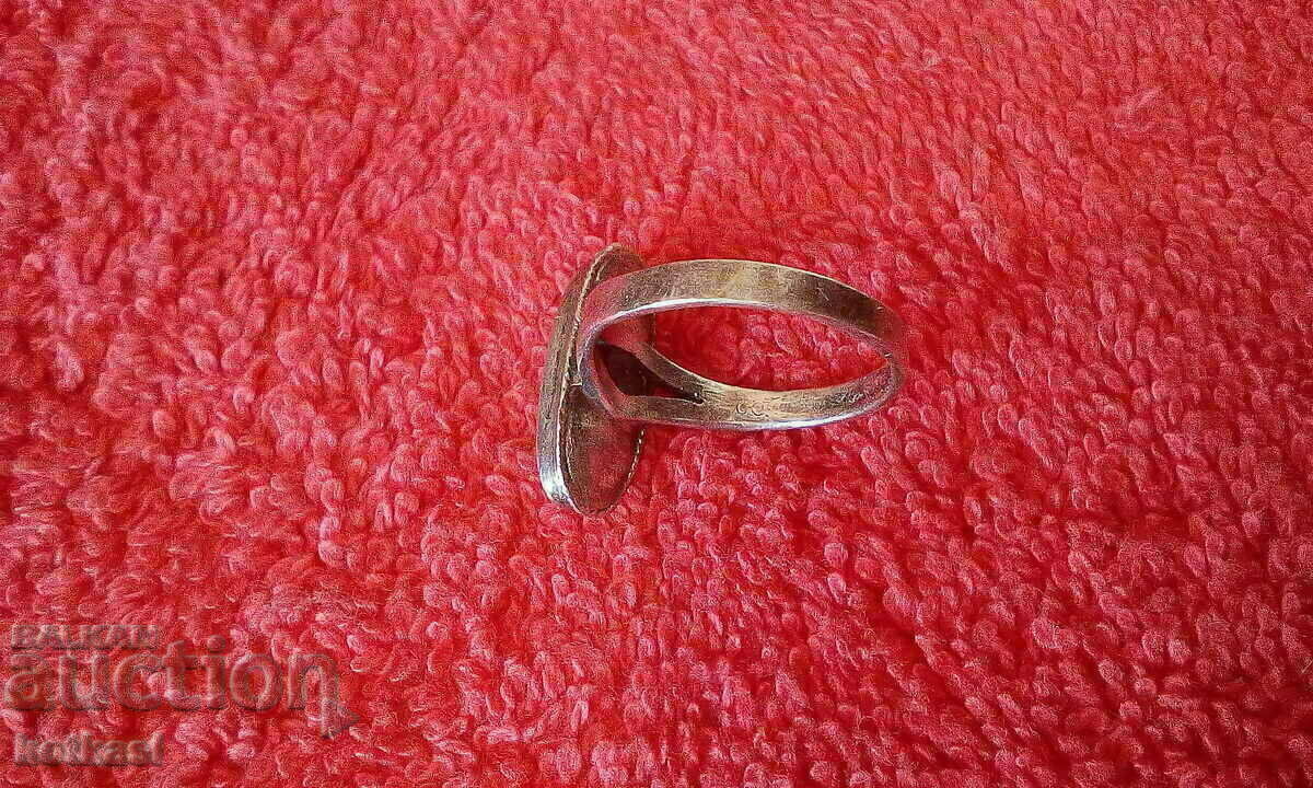 Delivery of Old silver 925 ring semi-precious stone markings Delivery of Old silver 925 ring semi-precious stone markings