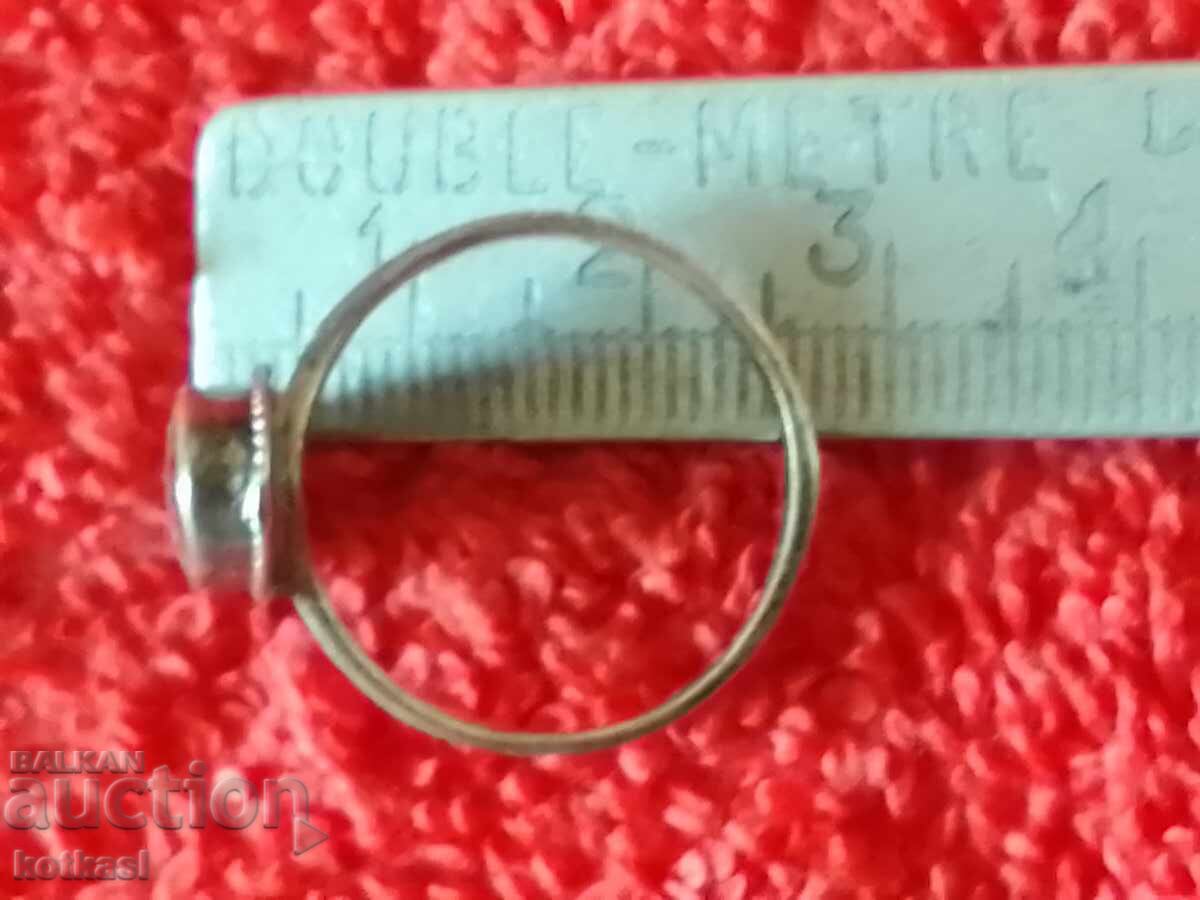 Стар сребърен 925 пръстен полуск камъни маркировки - 5