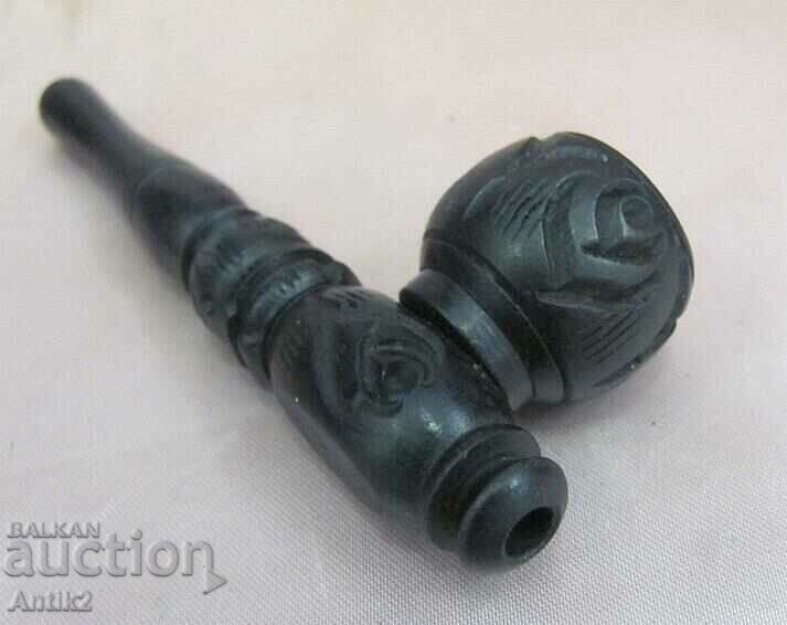 Auction Old Handmade Wooden Pipe Auction Old Handmade Wooden Pipe