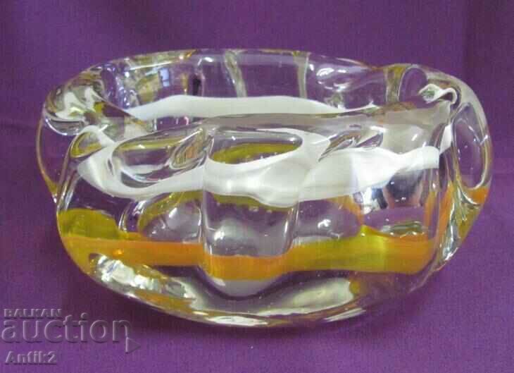 Auction  Vintich Solid Ashtray Crystal Glass