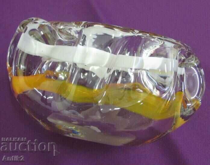 Vintich Solid Ashtray Crystal Glass - 5