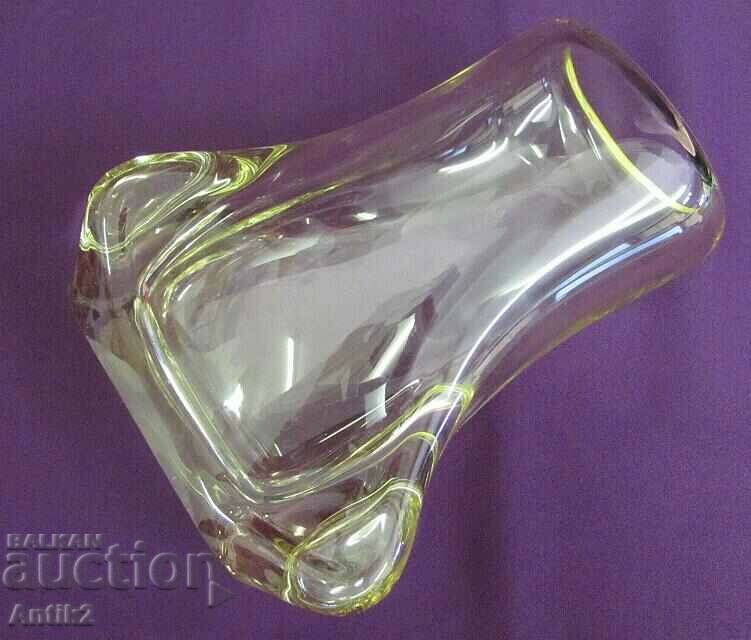 Vintich Murano Crystal Glass Massive Vase - 5 Vintich Murano Crystal Glass Massive Vase - 5