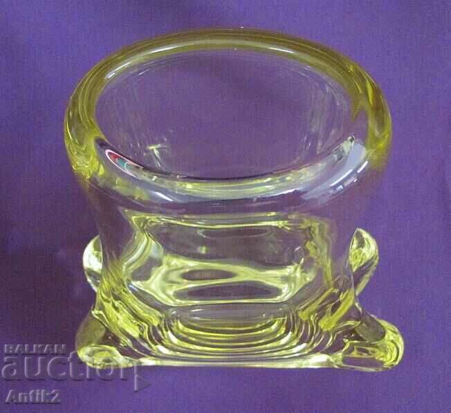 Vintich Murano Crystal Glass Massive Vase - 6 Vintich Murano Crystal Glass Massive Vase - 6