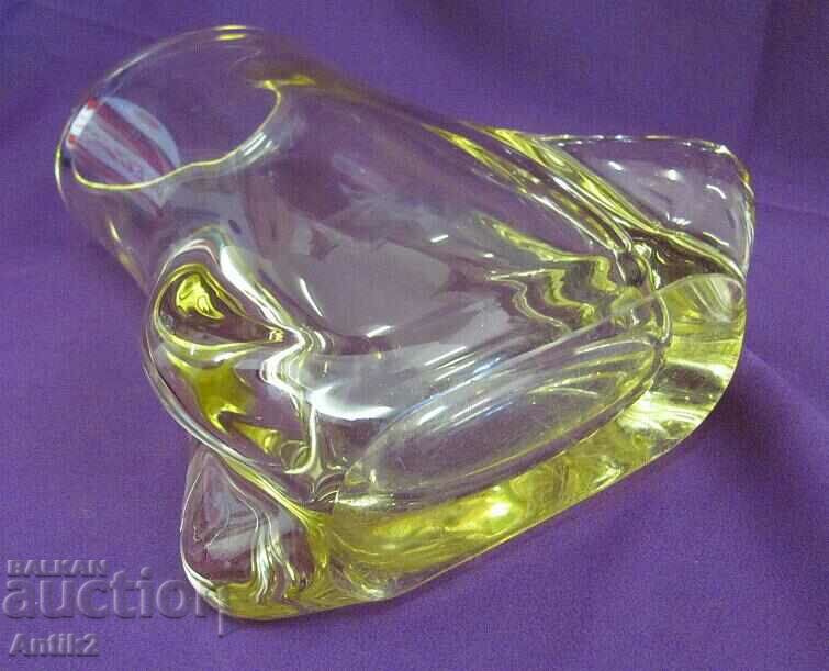 Vintich Murano Crystal Glass Massive Vase - 7 Vintich Murano Crystal Glass Massive Vase - 7