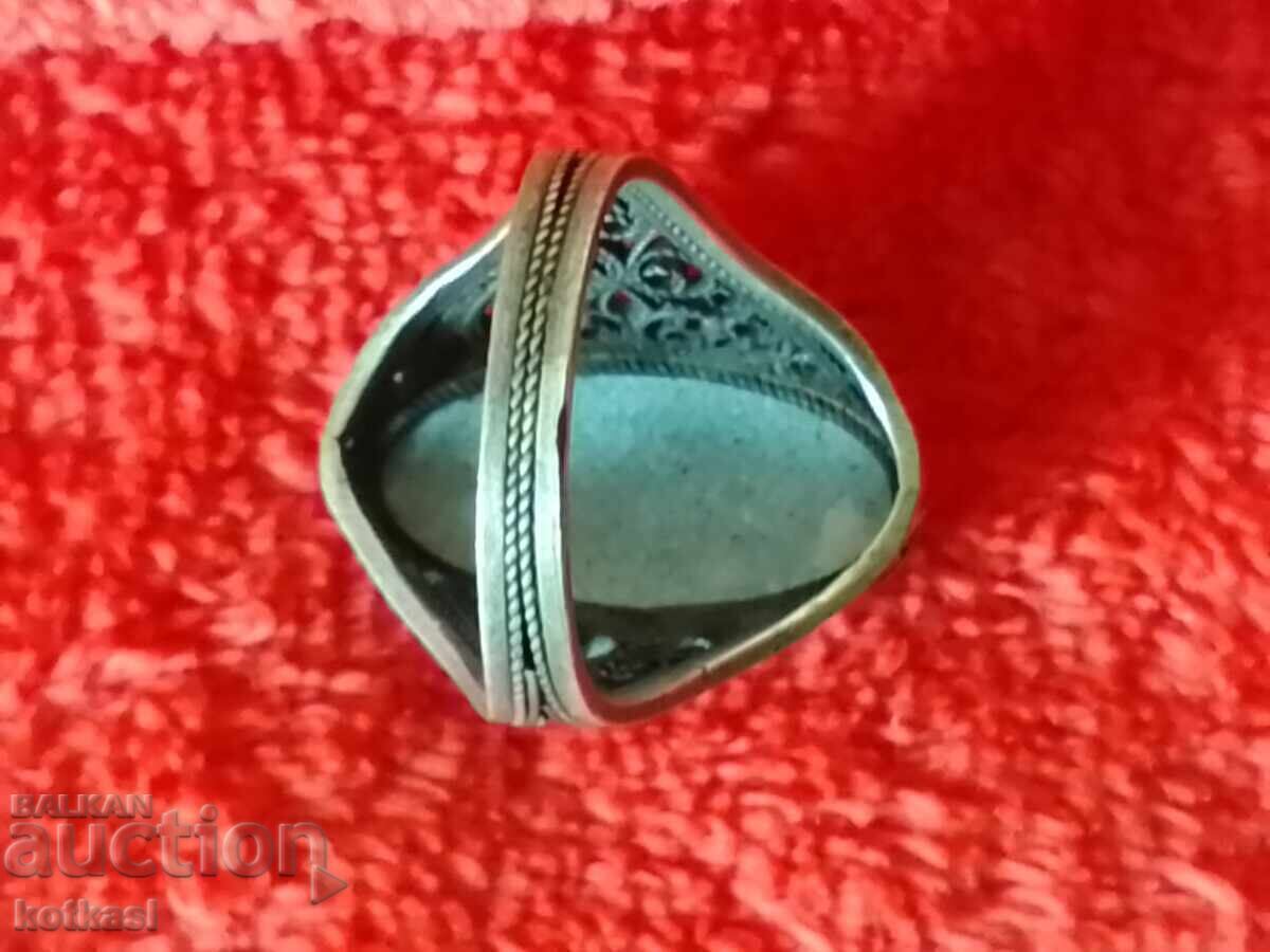 Παλιό δαχτυλίδι φιλιγκράν πορσελάνης - 5