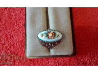 Παλιό δαχτυλίδι φιλιγκράν πορσελάνης